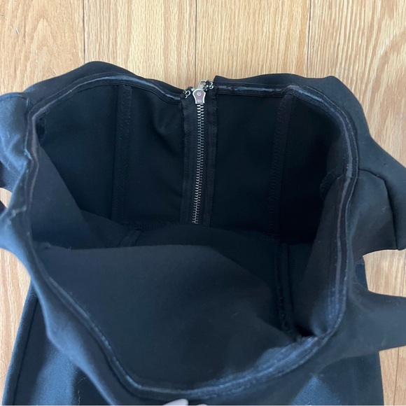 Black midi strapless dress with ruffled top - Picture 8 of 8